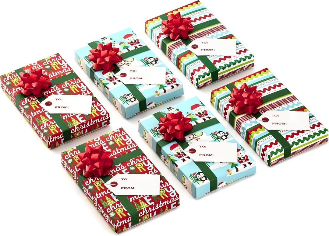 Hallmark Gift Card Holders, Green Ribbon (Pack of 6) (Box Bundle)
