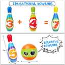 Kids Bowling Toy Set 2-5, Toddler Indoor Outdoor Activity Play Game Toys for 2 3 4 Year Old Boy Girl, Soft 10 Foam Bowling Pins & 2 Balls, Educational Children Birthday Party Gifts Ages 1-3 2-4 3-5