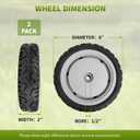 107-3709 Lawn Mower Rear Wheel Gear Assembly, 8x2 inch Wheel Compatible with Toro Super Recyclers, 2 Pack
