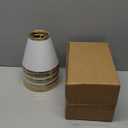 Small Lamp Shades Clip on Bulb, Chandelier Shades Set of 6, Mini Linen Lampshade 2.9x5.9x5.1in Small Lamp Shade for Chandelier Lamp Replacement WhiteGold (Gold Edge)