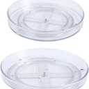 XTYPE Transparent Multifunctional 360° Rotation Rack Round Plastic Turntable Spice Organizer Cosmetics Storage Shelf