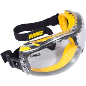 Dewalt DPG82 Concealer Anti-Fog Dual Mold Safety Goggle - 1 Pair (Clear)