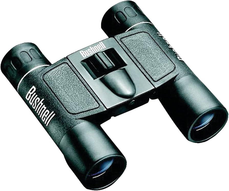 Bushnell Powerview 10x25 Compact Binoculars, High-Power Folding Roof Prism, Lightweight & Portable, Non-Slip Grip, Black - Ideal for Sports, Wildlife, and Outdoor Adventures 