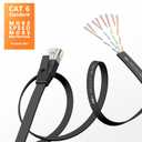Jadaol Cat 6 Ethernet Cable 200 ft (60.96m), 10Gbps Support Cat8 Cat7 Network, Flat RJ45 LAN Patch Cable, High-Speed Internet Cable for Router, Modem, Switch, Gaming Consoles, Streaming Devices, Black