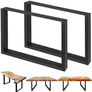 VEVOR Set of 2 Steel Table Legs, 28''Height 35''Wide Width Metal Legs for Dining