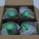 KI Store 4pcs Disco Christmas Balls 6-Inch Green Large Mirror Christmas Tree Ornaments for Xmas Decor