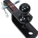 TOPTOW ATV/UTV Trailer Hitch Towing Ball Mounts, 2-Inch Ball, Clevis Pin, Fits 1 1/4-Inch Receiver