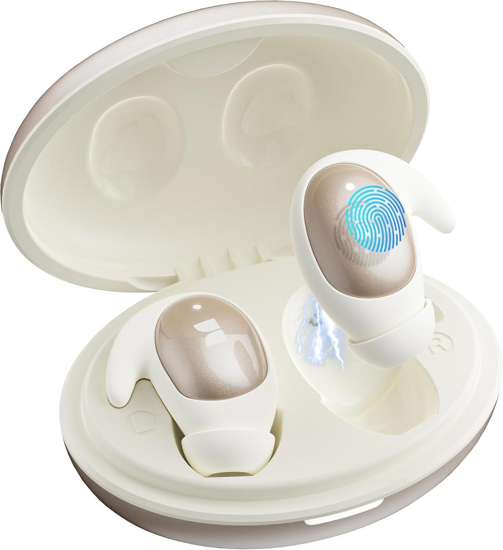 Monster Sleep Ear100 Ear Buds, Sleep Earbuds with Stereo Sound, Design for Side Sleeper, 32H Playtime, Bluetooth 6.0, ENC Noise Cancelling, IPX7 Watee