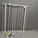 Keny 29"-42.5" Baby Gate for Stairs, Auto Close Safety Dog Gate, Pressure Mounted Easy Walk Through Pet Gate for Doorways, Durable Stair Gate, 30" Tall, White