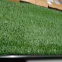 Dog Grass Large Potty Patch, Dog Litter Boxes Artificial Grass Bathroom Turf for Pet Training, Washable Puppy Pee Pad, Perfect Indoor/Outdoor Portable Potty Pet Loo (Tray system-35"X22.6")