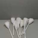 Eaasty Toilet Bowl Mop Toilet Bowl Brush White Soft Swab Bathroom Brush with Holder Long Handle Cleaning Scrubber Bathroom Accessories(8 Pcs)