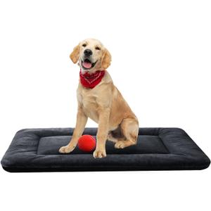 Ultra Soft Dog Bed & Kennel Pad for Metal Crates, Washable & Anti-Slip, Cozy Sleeping Mat (36in, Dark Gray) (36.0"L x 23.0"W x 1.0"Th)