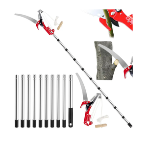 13ft Pole Saws for Tree Trimming, Lightweight Stainless Steel Tree Trimmers Long Handle Pruner, Tree Pruner Extendable, Manual Pole Cutter for Yard Garden Patios Trees Branches Cutting