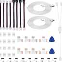 iCreating LED Strip Connectors 4 Pin, RGB LED Light Connectors Kit Includes 5050 LED Connectors L Shape 4Pin 10mm LED Light Strip Connectors for 10mm Wide 4-pin RGB LED Strip Lights (6.6ft)