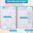 Planner 2025, Weekly Planner Undated & To Do List Notebook, 12 Monthly Note Book for Daily Organizer 6.3" x 8.4", Flexible Cover, Colorful Roses (Style D)