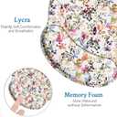 Watercolo Flowers Mouse Pad with Wrist Rest, Floral Patterns Mousepad for Desk. Premium-Textured Mouse Mat, Non-Slip Rubber Base Mousepad for Laptop, Computer & Pc