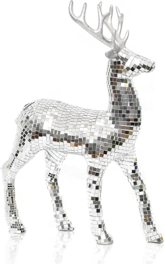 Christmas Tabletop Decorations Disco (Deer) 12.6inch for Dance Floors, Parties, interiors, Floor and Home Art Decorations