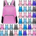 48 Pcs 9"x6" inches Lunchbags Bulk for Kids Colorful Bookbags for Elementary Middle High School Boys Girls Charity Donate(Fresh Colors)
