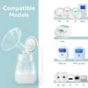 4PCS 21mm Breast Pump Flanges, Compatible with Spectra S1/S2/9Plus/Synergy Gold, Motif Luna, Wide-Mouth Bottle Fit, Breast Pump Accessories