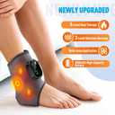 Cordless Ankle Heating Pad, Foot and Ankle Massager with Heat Foot Triple Method Massager Rechargeable Cordless Design with 6 Heating 3 Massage Modes & Timer