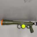 Dog Ball Launcher for Pet, Dog Ball Thrower Launcher with 2 Tennis Balls & Shoulder Strap, 23.4" Long-Range Ball Launcher Toy for All Dog Breeds, Tennis Ball Launcher for Dogs, Green