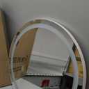 Large Makeup Vanity Mirror With Lights, Smart Touch Control, 3-Color Dimmable Round Mirror, 360°Rotating Cosmetic Mirror, Tabletop Desk Mirror For Makeup Desk, Dressing Room Bedroom ( Color : Black , 50cm)