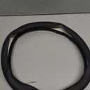 Steering Wheel Cover - Microfiber Leather, Classic Embossing, Anti-Slip Breathable, Fit 15 Inch (Black & Red Line)
