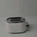 MELLERHOME Retro Toaster 2 Slice, 7 Browning Levels, 3 Functions (Reheat, Defrost, Cancel), Removable Crumb Tray, Under Base Cord Storage, White Toaster Kitchen Appliances