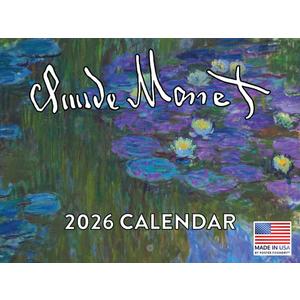 Claude Monet Calendar 2026 Impressionist Art Monthly Wall Calender 12 Month | American Made In The USA