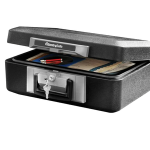 SentrySafe Fireproof Safe Box with Key Lock, Chest Safe with Carrying Handle to Secure Money, Jewelry, Documents, 0.25 Cubic Feet, 6.3 x 15.3 x SentrySafe Fireproof Safe Box with Key Lock, Chest Safe with Carrying Handle to Secure Money, Jewelry, Documents, 0.25 Cubic Feet, 6.3 x 15.3 x