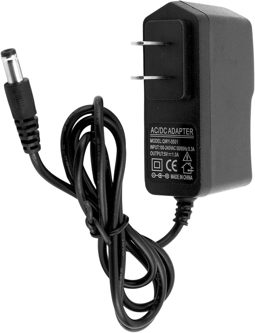 5V 1A Power Cord for Crosley Record Player, AC to DC Power Adapter Charger for Crosley Cruiser Plus CR8005F CR8005D CR8005F-GA CR8005F-WO CR8005D-TU CR8005D-BL Victrola/Wockoder DC5V Plug Supply
