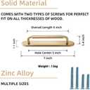 Goo-Ki 2 Pack Champagne Bronze Cabinet Pulls with Backplate Spacer, 5" Hole Center Zinc Alloy Kitchen Drawer Pulls Handles