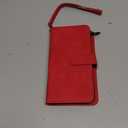 iCoverCase for iPhone 8 Plus/7 Plus/6s Plus/6 Plus Wallet Case with Card Holder and Wrist Strap, PU Leather Kickstand Card Slots Magnetic [Detachable] Flip Cover Case 5.5 Inch (Red)