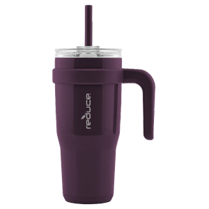 REDUCE 24 oz Tumbler with Handle and Straw - Stainless Steel with Sip-It-Your-Way Lid - Keeps Drinks Cold up to 24 Hours - Sweat Proof, Dishwasher Safe