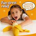 Bananas Fruit Squeeze Toys, Banana Squishies for Stress Relief Stress, Stretchy Fidget Toys for Fun Easter Basket Stuffer Gift Birthday Party