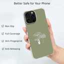 Sage Green Mushroom Case for iPhone 16 Pro Max,Minimalist Aesthetic Plant Pattern,Trendy Soft Bumper TPU Case for iPhone 16 Pro Max