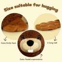MaoGoLan 4Pcs Beaver Stuffed Animals with Three Babies Inside,17.7" Fluffy Giant Beaver Plush Gift,Funny Beave Plushie Woodland Toys for Kids,Teens,Baby Shower,Christmas