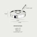 All-Clad D3 Stainless Steel 3 Quart Saute Pan Covered- Made in the USA- The Original Bonded Professional Cookware- Oven Safe & Induction Compatible