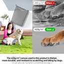 Sytopia 36 Inch Durable Indestructible Dog Bed for Large Dogs, Outdoor Canvas Chew Proof Pet Crate Mat with Waterproof Washable Removable Cover, Indoor Patio Pet Pad for Crate, Light Grey