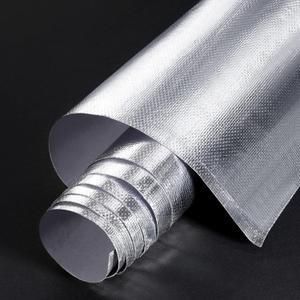 BBTO Heat Reflective Sheet Adhesive Backed Aluminized Fiberglass Heat Shield Tape Protection Barrier Heat Shield Resistant Material for Hose and Auto Use Heat Insulation Sheet(Silver, 48 x 71 Inch)