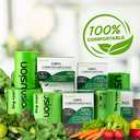 GreFusion Compostable Trash Bags for Kitchen Compost Bin 1.2 Gallon,150 Count,Compost Bags Small for Food Scrap Waste Bags for Countertop Bin Certified by BPI,ASTM D6400 and OK Compost