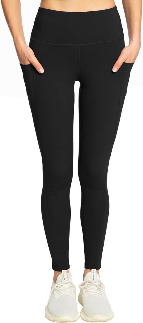 Rrosseyz Womens High Waisted Lounge Athletic Legging Pants (Black, M)