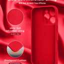 OTOFLY Magnetic for iPhone 16 Pro Max Case,Compatible with Magsafe,Classic Liquid Silicone Mobile Phone Case,Integrated Camera Control Button,Anti-Scratch Microfiber Lining, Red