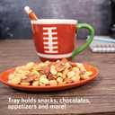 Football Mug Coffee Novelty Ceramic Mug & Cute Football Themed Spoon & Coaster Tray Dish, Great Football Sports Gifts Idea, For Men, Women, Great for Holidays, Birthdays, Fathers Day Etc.