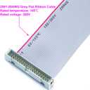 2.54mm Flat Ribbon IDC Cable Male to Female, Flat Ribbon Cable Connector 20P FC 20-Pin 50cm Length 2Pcs (TC-50cm-MF20P-2)