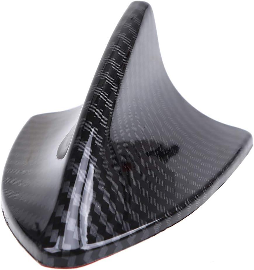 Possbay Carbon Fiber Look Black Car Shark Fin Antenna with Adhesive Tape ABS Plastic Universal Fit Decorative Cover Accessories (Carbon Fiber Look)