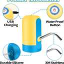 2 x Infowush Powerful Water Table Pump, Battery Powered Water Pump for Water Table 3 Hours Non-Stop Fun Portable Summer Outdoor Sand/Water Table Toys Water Play Table Accessories for Toddlers Kids（Yellow）