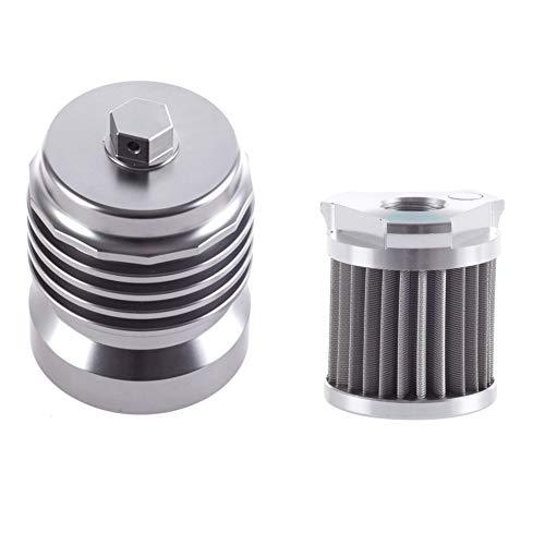 Motorcycle Racing Stainless Steel Reusable Oil Filter with Replacement cartidge fitting Thread size M20*1.5