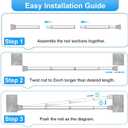 Thin Tension Rods 24-38 Inch,Expandable Spring Loaded Curtain Rods Adjustable Tension Curtain Rod No Drilling For Bathroom,cafe curtain tension rod blinds,White tension rod 1 Pack