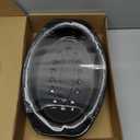 13Inch Roasting Pan, Enamel on Steel, Black Covered Oval Roaster Pan with Lid, Small Cookware for Turkey, Small Chicken, Roast Baking Pan.